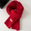 Bufanda de Punto Grueso Suave Estilo Coreano Otoño Invierno para Mujer Color Sólido Engrosada Cálida Estilo Coreano Pareja Estudiante Calentador de Cuello Versátil Venta al por Mayor