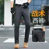 Pantalones Tácticos Elásticos en Cuatro Direcciones para Hombre, Nuevo Estilo 2026, Pantalones Casuales de Negocios Rectos Sueltos, Pantalones Delgados Anti-Arrugas