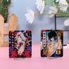 Animación Rectangular DIY Joyería para Estudiantes Llavero Colgante Acrílico Transparente de Doble Cara Decorativo de Escritorio