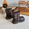 Botas para Niña 2026 Otoño/Invierno Botas tipo Martin para Niños Más Terciopelo Botas Cortas para Niños Medianos y Grandes Estilo Británico Cremallera Lateral Moda Botas Cortas