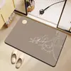 Alfombrilla antideslizante de barro de diatomeas, alfombrilla de baño de estilo simple fácil de cuidar, alfombrilla para entrada de inodoro resistente a la suciedad y absorbente de agua estilo ins