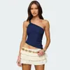 Suministro Transfronterizo Europeo y Americano Y2K Sexy Top de Tubo de un Hombro Moda Callejera Ajustado Top Interior de un Solo Hombro para Mujer