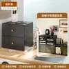 Gabinete divisor de entrada vintage, gabinete de almacenamiento para puerta de sala de estar, gabinete con rejilla de caleidoscopio de hierro forjado con cajones
