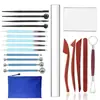 Herramientas de Cerámica Transfronterizas Set Multifuncional Palillo para Píldoras Punto Perforador Bolígrafo de Indentación Escultura en Arcilla Blanda Talla Herramientas de Arcilla DIY