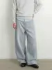 Jeans Anchos de Pierna Ancha con Caída, Corte Curvo, Resistentes a la Decoloración, Cómodos, de Lyocell, Serie Minimalista 26Ss para Hombres y Mujeres