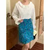 Camisa Feminina de Manga Longa Solta com Gola Bufante Antienvelhecimento da Primavera da Ilha de Jeju 3º Dia Manhã Zy3985