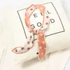 Bufanda de seda para mujer primavera y otoño estilo coreano Corea del Sur bufanda con cinturón de cinta puntiaguda de longitud media banda para el pelo de verano bufanda de moda