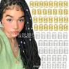 100 piezas transfronterizas de accesorios para trenzas sucias de color, accesorios de tubo hueco con relieve, anilla para el cabello, hebilla para trenza sucia, anilla para el cabello