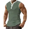 Amazon Europeo Transfronterizo Verano Nuevo Camiseta sin Mangas para Hombre Color Sólido Tendencia Deportiva Casual Chaleco para Hombre