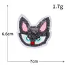 Bordado de Lantejoulas Premium Três Gatos Animal de Estimação Fofo Bordado de Computador Bordado Cartoon Patche de Tecido Patche Adesivo Carimbo de Tecido
