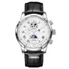 LIGE Nuevo Reloj de Cuarzo para Hombre con Tres Ojos y Seis Manos Transfronterizo, Elegante Multifuncional Resistente al Agua
