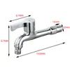 Grifo Automático para Lavadora de Cobre Extendido de 1/2 Pulgada con Doble Salida para Uso Doméstico, Una Entrada y Dos Salidas