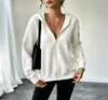 Jaqueta com capuz e zíper de cor sólida, casual, versátil, confortável, nova, para mulheres, estação independente da Amazon, transfronteiriça europeia e americana, 2026