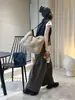 Estilo Nuevo de Primavera Japonés Simple Estilo Ropa de Trabajo Semi-Elásticos de Cintura Alta Pierna Ancha Pantalones Casuales Silueta Holgada Pantalones Largos para Mujer
