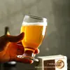 Taza de Cerveza Artesanal Red Neta de Gran Capacidad Taza de Cerveza de Barril Vidrio Comercial y para el Hogar Taza Creativa de Pinta para Bar