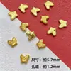 Prata 925 Banhada a Ouro Gelo Triturado Brilhante Cabacinha Borboleta Flor Pequena Contas Espaçadoras com Furo Passante DIY Pulseira Acessórios de Joias