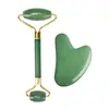 Fábrica de Origen Rodillo Masajeador de Jade Rasqueta Salón de Belleza Set Masajeador Rodillo de Jade Cristal Rosa