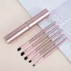 Nuevo Paquete de 5 Brochas de Maquillaje para Sombras de Ojos de Cilindro Largo Conveniente Multicolores Herramientas de Belleza para Maquillaje