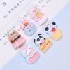 Superficie brillante sólida serie de animales postres pasador DIY calcomanías para vaso de agua carcasa de teléfono móvil agujeros para zapatos TikTok accesorios de resina