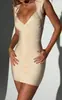 Vestido Curto de Festa para Mulheres Verão, Estilo Francês, Levemente Maduro, Alta Elasticidade, Gola V, Slim Fit, Aderente ao Corpo