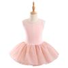 Roupas de Dança Infantil Vestido Fofo para Meninas Verão Novo Amazon Manga Curta Colete Saia de Tule de Rede