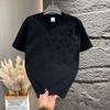 Camiseta Informal de Moda para Hombre Nueva de Verano de Marca con Estampado Tridimensional de Manga Corta y Cuello Redondo Versátil Camiseta de Color Sólido