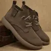 Zapatos de Cuero Ligeros con Cordones de Piel de Primera Capa para Hombre, Zapatos Casuales para Exteriores, Zapatos de Cuero de Moda con Suela Blanda para Hombre