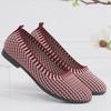 Zapatos Slip-On de Nuevo Estilo para Mujer Hechos de Tejido Fly-Knit, Zapatos de Tela de Pekín Antiguos, Ligeros y Transpirables, Zapatos Slip-On para Mamá, Zapatos Casuales de Suela Blanda para Mujer