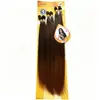 Paquetes de cabello liso de fibra de alta temperatura directo del fabricante set de 260g 26/28/30 pulgadas extensiones de cabello de fibra sintética multicolor