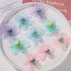 Nova cor de doce malha flor tulipa diy bonito crianças grampo de cabelo acessórios para cabelo brincos material atacado
