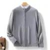 Nuevo cárdigan de punto de lana con cremallera para hombre de primavera 2023, suéter de punto de cachemira, chaqueta casual holgada de talla grande para hombre