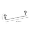 Toallero con Ventosa Giratorio de Barra Única Telescópico Estante de Almacenamiento para Baño Estante para Toallas de Inodoro sin Perforaciones