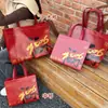Sacolas de Presente de Ano Novo e Natal, Sacolas Tote Transparentes de PVC para Loja de Roupas, Sacolas de Embalagem com Frete Grátis, Sacolas de Presente, Sacolas de Lembrancinha