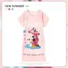 Pijama Feminino Verão Manga Curta Fino Desenho Animado Pequeno Fresco Fofo Estilo Ins Solto Camisola Doce Estudante Roupas de Casa
