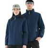 Chaqueta con logotipo personalizado impreso, resistente al viento, impermeable, forrada de polar, cálida, cortavientos, ropa de montañismo para exteriores, bordada