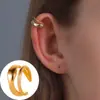 Brincos de Pressão Geométricos Minimalistas Cravejados com Diamantes Sem Furos, Argolas de Orelha Tendência Estilo Europeu e Americano em Formato de Abelha e Cobra, Brincos de Moda de Nicho