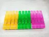 Pinza de plástico transparente de colores con descuento para secar ropa, pinza para calcetines