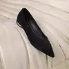 Zapatos de Mujer Estilo Francés Primavera y Otoño 2026, Bajos, Cómodos, con Pedrería, Punta Fina, Suela Suave, Zapatos de Salón Elegantes Versátiles de Tacón Alto
