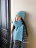 Cachecol Chapéu de Lã 100% Puro da Austrália para Mulheres Inverno Novo Estilo Versátil Espessado Quente Conjunto Casal Versão Coreana