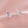 Pendientes de mariposa japoneses y coreanos 2023, nuevos y populares pendientes de esmaltado con diamantes de diseño de nicho de alta calidad, regalo de cumpleaños para mujer