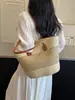 Bolsa de palha feminina bolsa de verão bolsa de praia bolsa grande capacidade bolsa de ombro trançada bolsa de palha de vime bolsa balde moderna