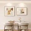 Cabecero de Dormitorio Minimalista Moderno Pintura Decorativa Lujo Ligero Sensación de Gama Alta Pintura de Pared para Restaurante Comedor Mural de Pared de Fondo de Dormitorio Principal