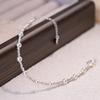 Plata Quebrada Original Varios Brazalete de Plata de Ley 925 de Dos Piezas para Mujer Lujo Ligero Sensación de Gama Alta Brazalete de Perla Shijia Brazalete Gomasa de Ins