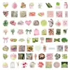 70 peças da série de cores rosa e verde goiaba fresca de verão estilo ins material para diário adesivos criativos DIY disponíveis para atacado