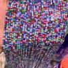 Cuentas espaciadoras cuadradas de turquesa prensada rosa de 1 x 2 mm de color caramelo para accesorios de ropa y joyería DIY