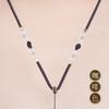 Novos acessórios ajustáveis de ágata branca tecida à mão colar de jade corrente de suéter cordão pingente de jade corda de pingente de jade