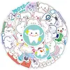 50 Hojas Pegatinas de Cuy Panda Dinosaurio Dibujos Animados Animales Lindos Recompensas para Niños DIY Graffiti Pegatinas para Maletas