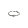 Anillo Versátil de Personalidad Plateado Galvanizado de Plata S999 de Alta Calidad para Mujer, Joyería de Anillo de Corona con Diamante de Seis Garras de Lujo Ligero
