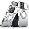 Adecuado para Funda de Teléfono Móvil Apple 17, Soporte Magnético Líder 360, Cubierta de Lente con Ventana Deslizante, Funda Protectora Anticaídas, Iphone16