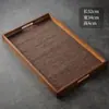 Bandeja de té de ratán macizo, bandeja de madera para hotel, bandeja rectangular de bambú para servir tazas de té estilo americano para el hogar, vintage